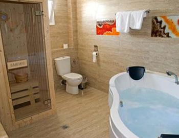 Alexndros Hotel Bathroom with jacuzzi Doksato