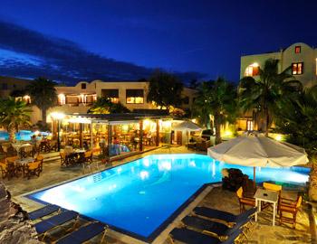 Hotel Village Mathios Night View Akrotiri