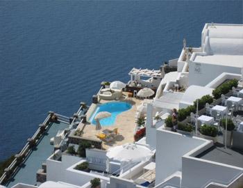Tholos Luxury Resort Hotel Yard View Imerovigli