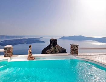 Tholos Luxury Resort Hotel Pool Imerovigli